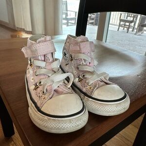 Converse Kids Floral Pink High-Top Sneakers